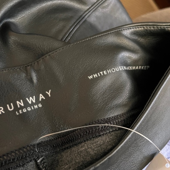 BNWT White House Black Market Vegan Leather Runway Leggings 6P - Picture 8 of 11